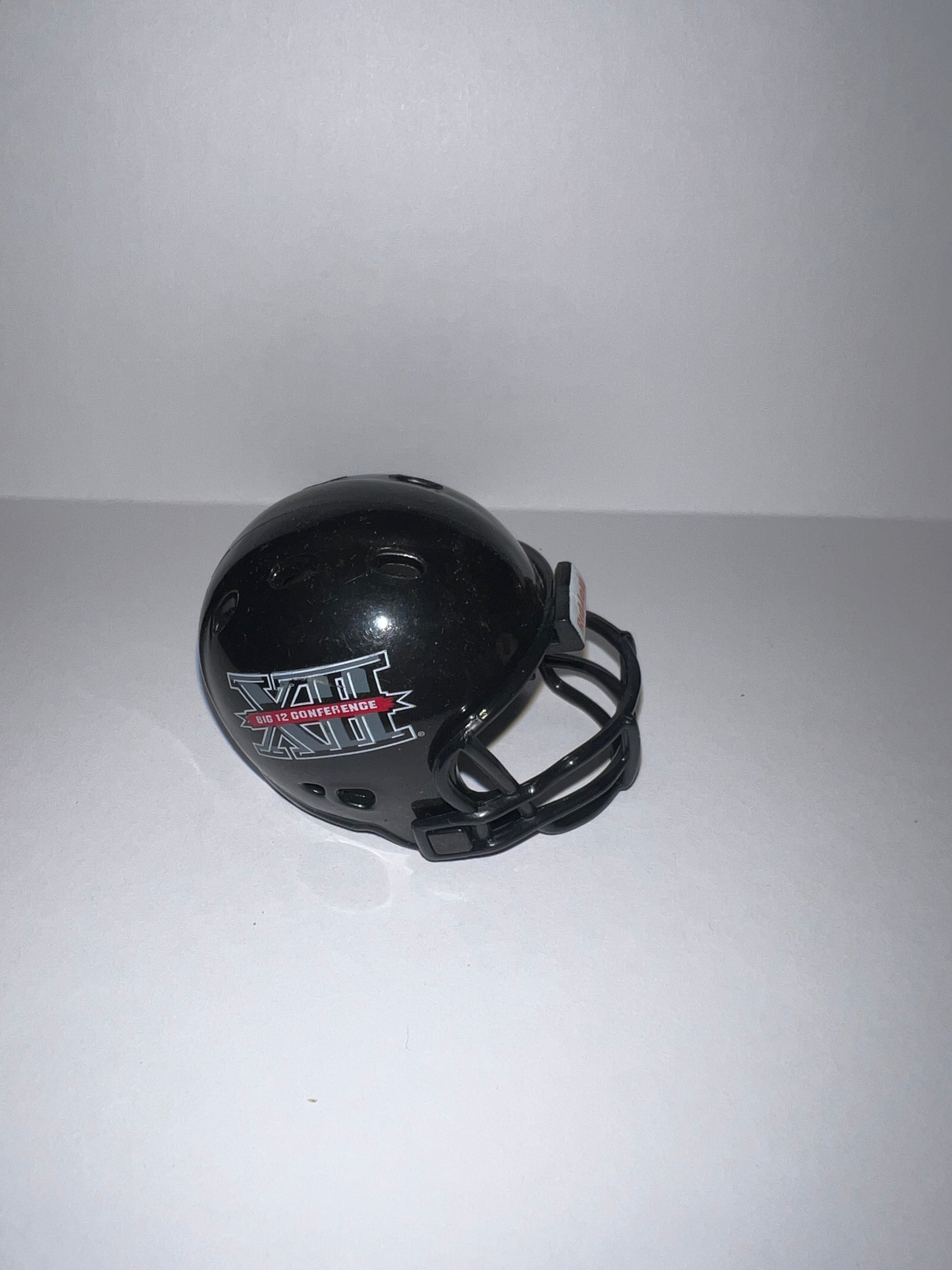 big 12 football helmets Big XII Conference Logo Black Helmet Riddell NCAA Pocket Pro Revolutio – WESTBROOKSPORTSCARDS