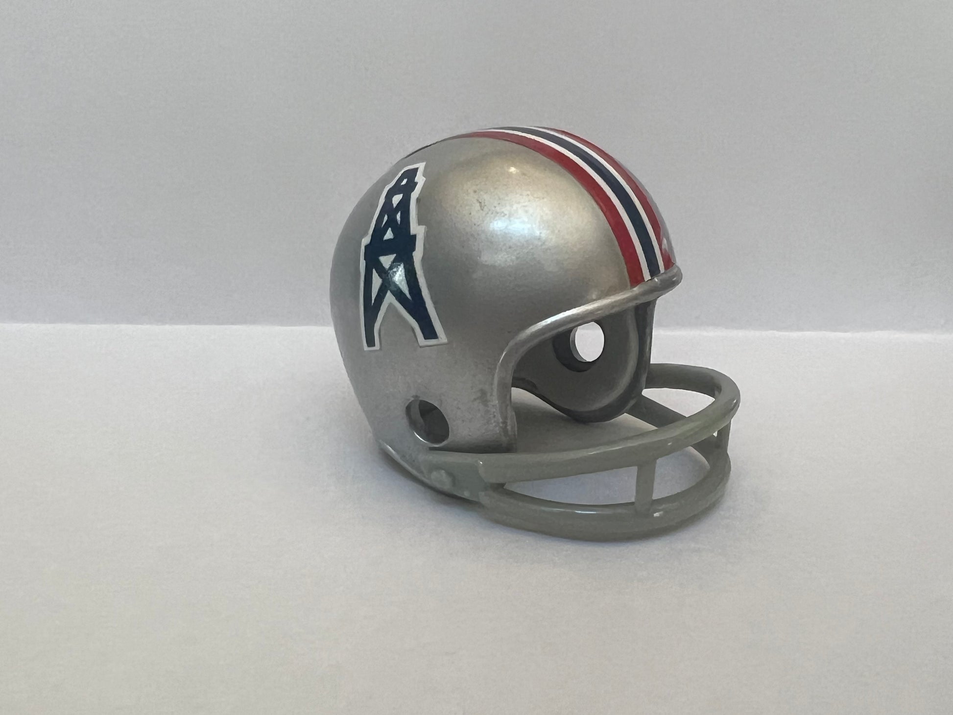 Houston Oilers NFL 2-Bar Pocket Pro Helmet 1967 Custom Throwback (Silver Helmet)  WESTBROOKSPORTSCARDS