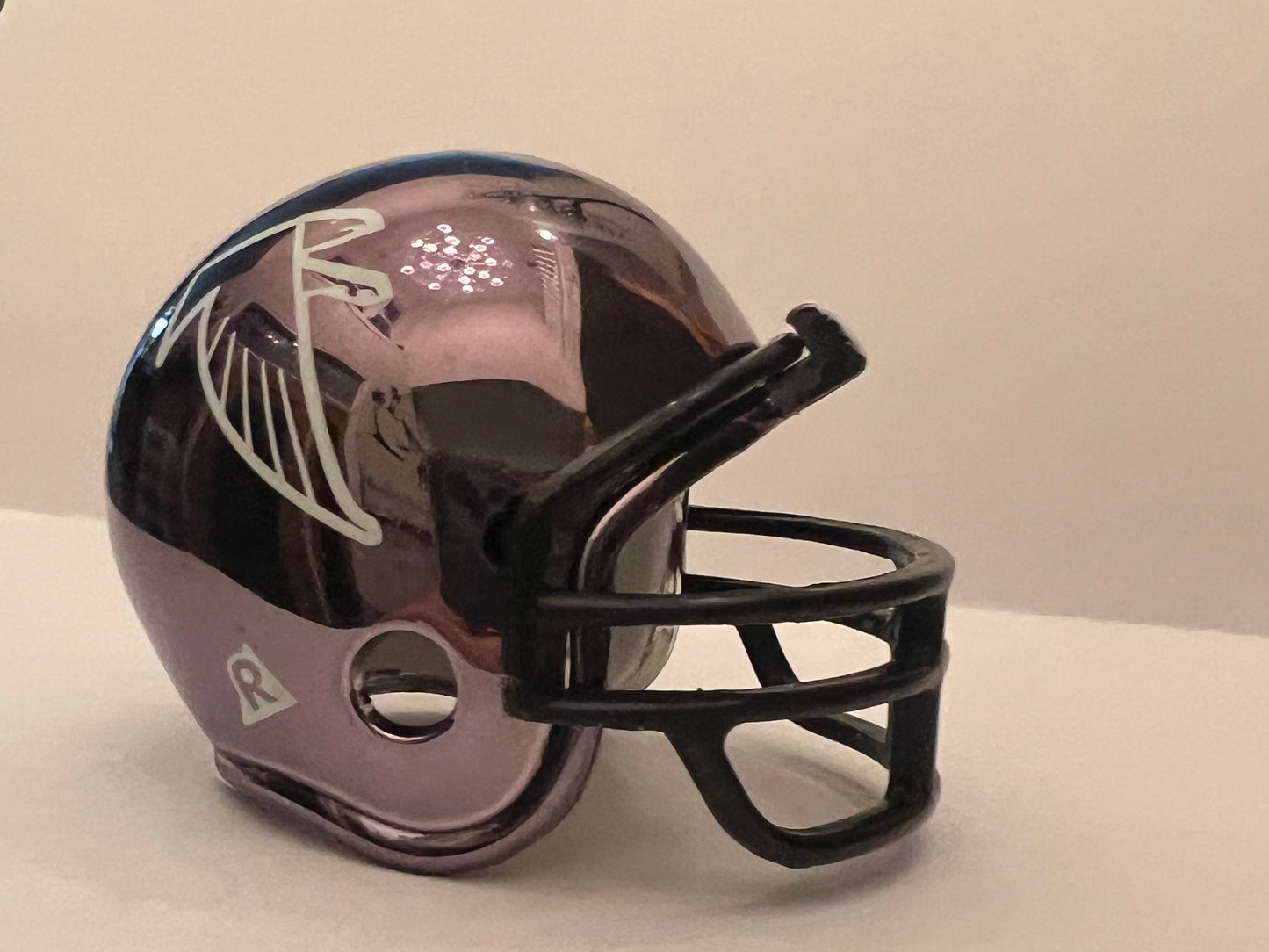 Atlanta Falcons Riddell NFL Pocket Pro Helmet 1990-2002 Chrome Throwback WESTBROOKSPORTSCARDS