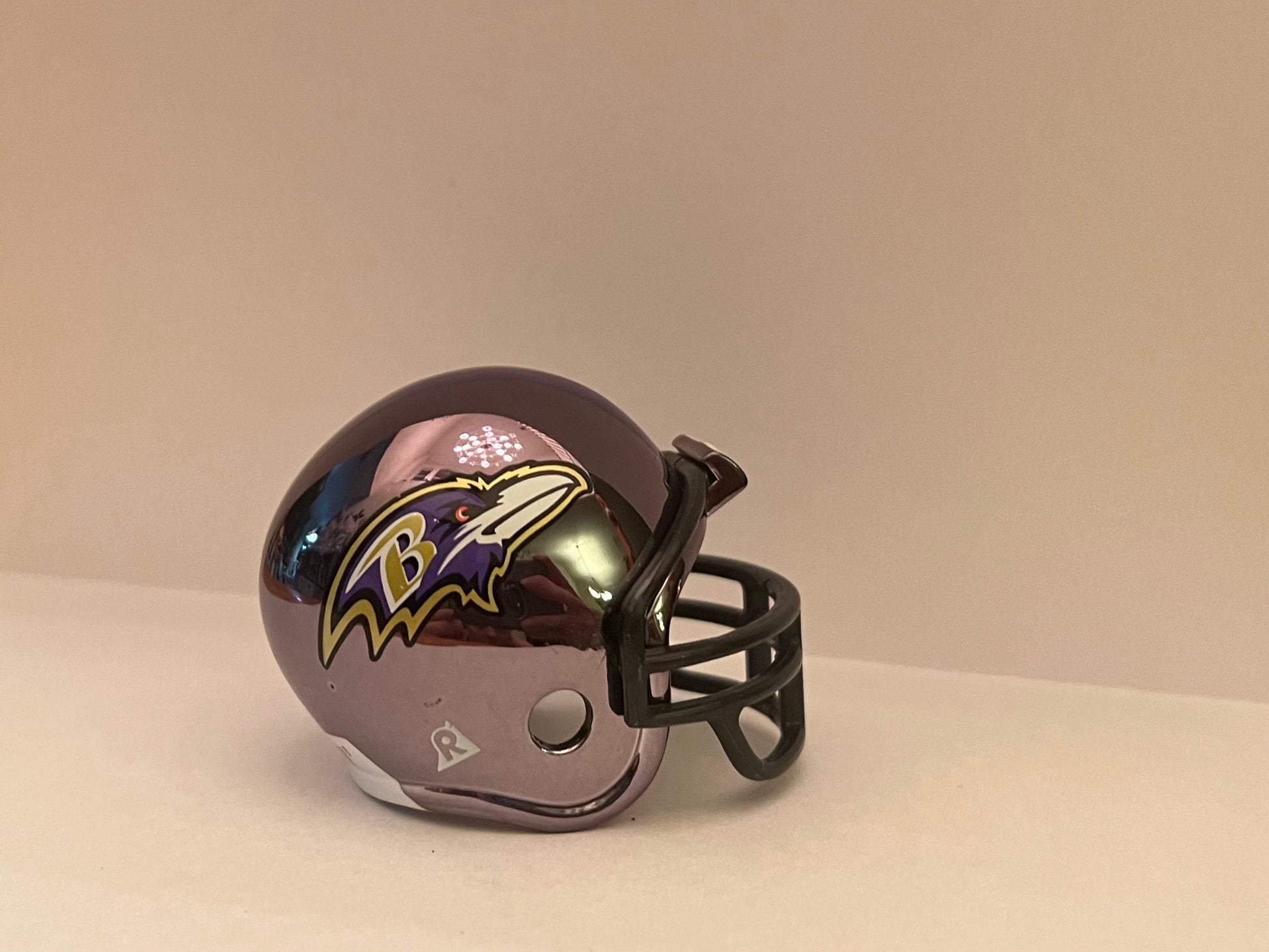 Baltimore Ravens Riddell NFL  Pocket Pro Helmet Super Bowl XXXV Championship Chrome  WESTBROOKSPORTSCARDS