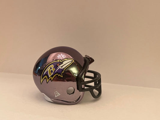 Baltimore Ravens Riddell NFL  Pocket Pro Helmet Super Bowl XXXV Championship Chrome  WESTBROOKSPORTSCARDS
