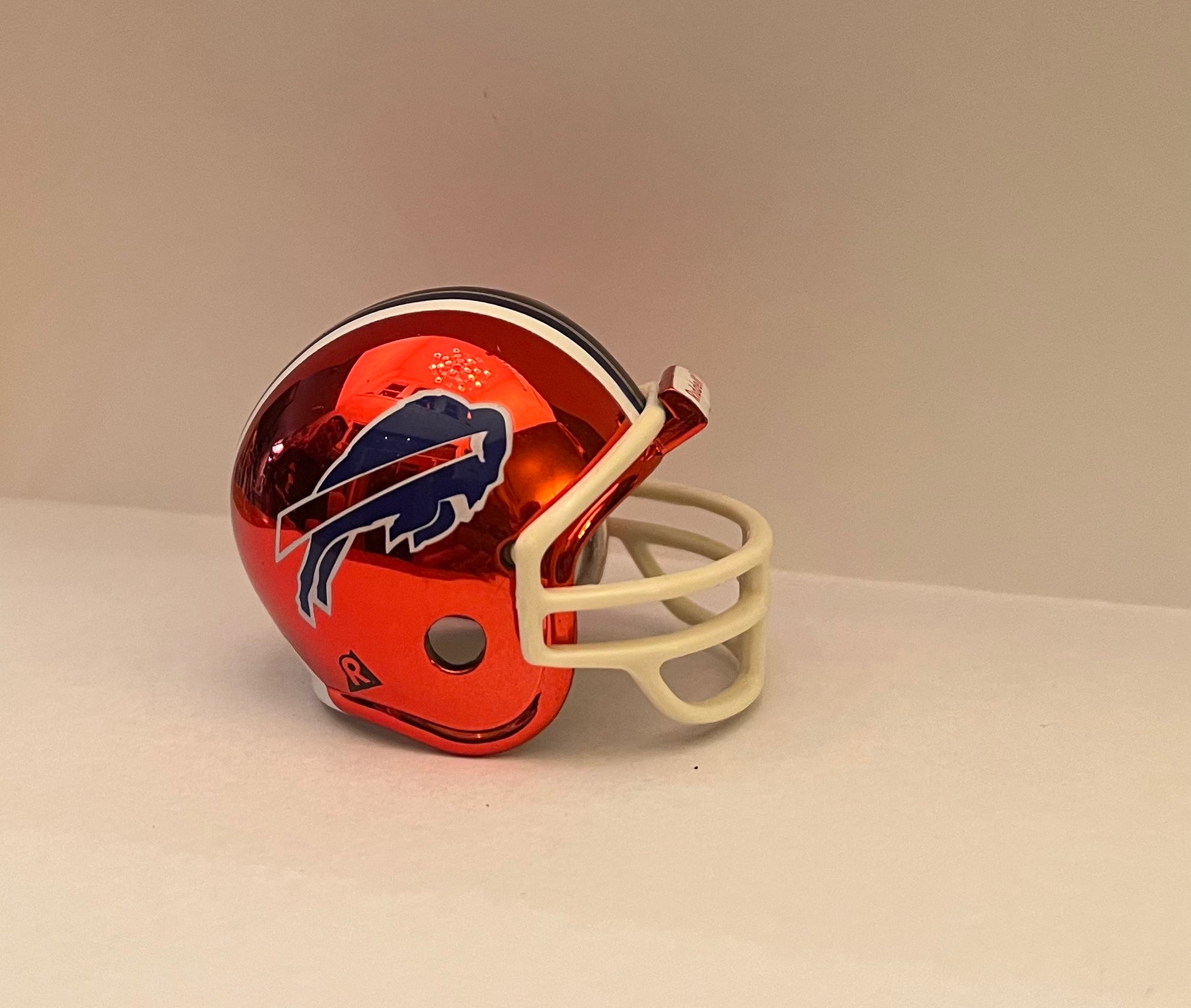 Buffalo Bills Riddell NFL Pocket Pro Helmet 1984-86 Chrome Throwback (Blue Mask)  WESTBROOKSPORTSCARDS