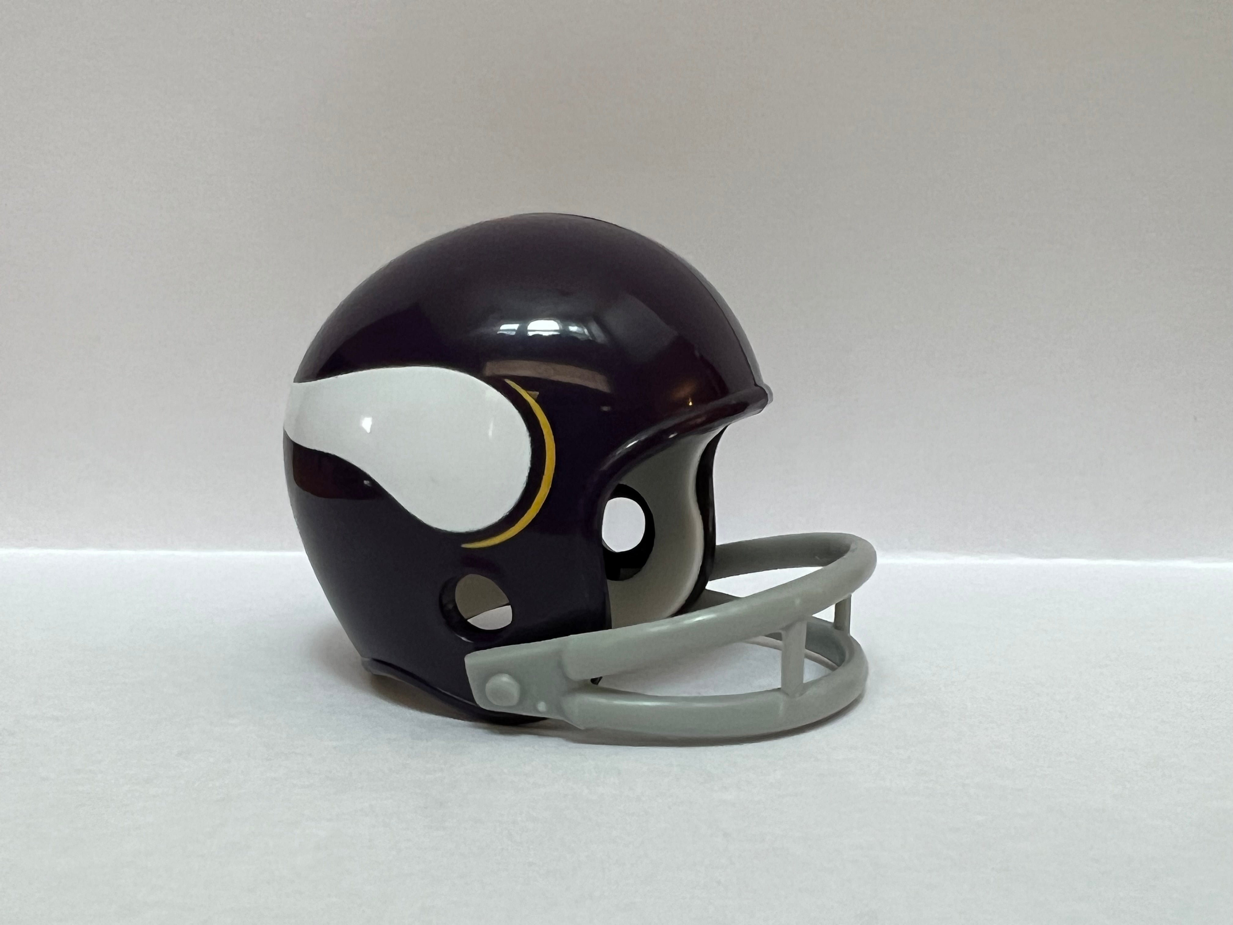 buy motorcycle helmet vintage minnesota Minnesota Vikings Riddell NFL Pocket Pro Helmet from 1969 NFL Throwback Set RARE – WESTBROOKSPORTSCARDS