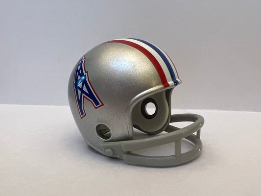 Houston Oilers Riddell NFL 2-Bar Pocket Pro Helmet 1969 Throwback (Silver Helmet)  WESTBROOKSPORTSCARDS   