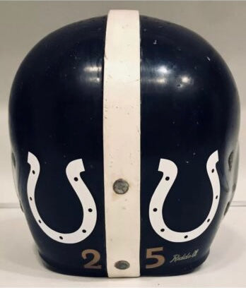 Riddell 1950s RT2 Football Helmet Blue Under Clear Shell Baltimore Colts Shula Sports Mem, Cards & Fan Shop:Fan Apparel & Souvenirs:Football-NFL Riddell