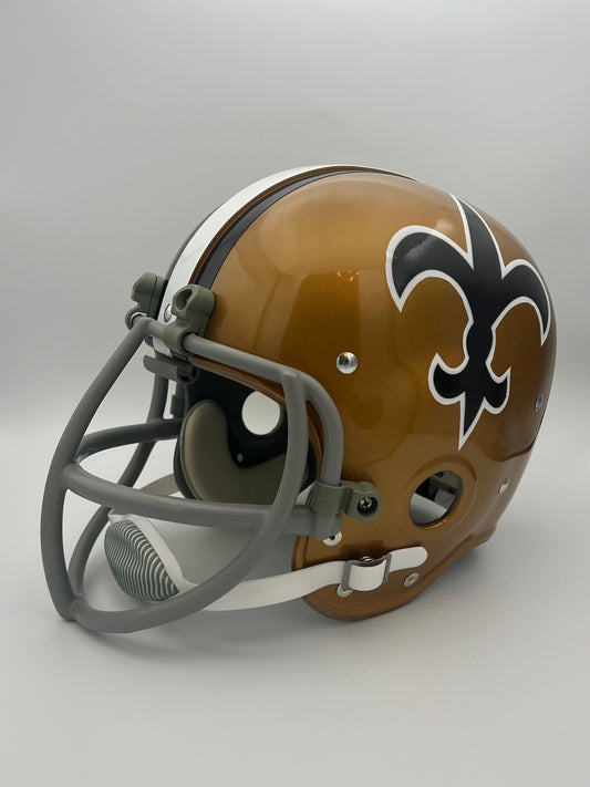 RK Vintage Style 1967 New Orleans Saints Football Helmet Doug Atkinson Sports Mem, Cards & Fan Shop:Game Used Memorabilia:Football-NFL:Helmet WESTBROOKSPORTSCARDS   