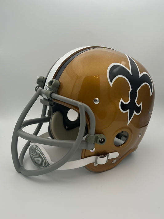 RK Vintage Style 1967 New Orleans Saints Football Helmet Doug Atkinson Sports Mem, Cards & Fan Shop:Game Used Memorabilia:Football-NFL:Helmet WESTBROOKSPORTSCARDS