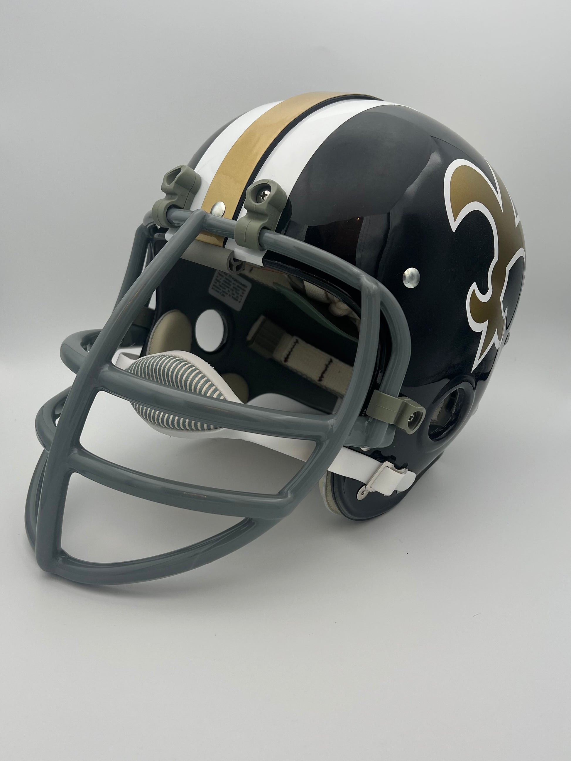 RK Vintage Style 1969 New Orleans Saints Football Helmet Doug Atkinson Sports Mem, Cards & Fan Shop:Game Used Memorabilia:Football-NFL:Helmet WESTBROOKSPORTSCARDS