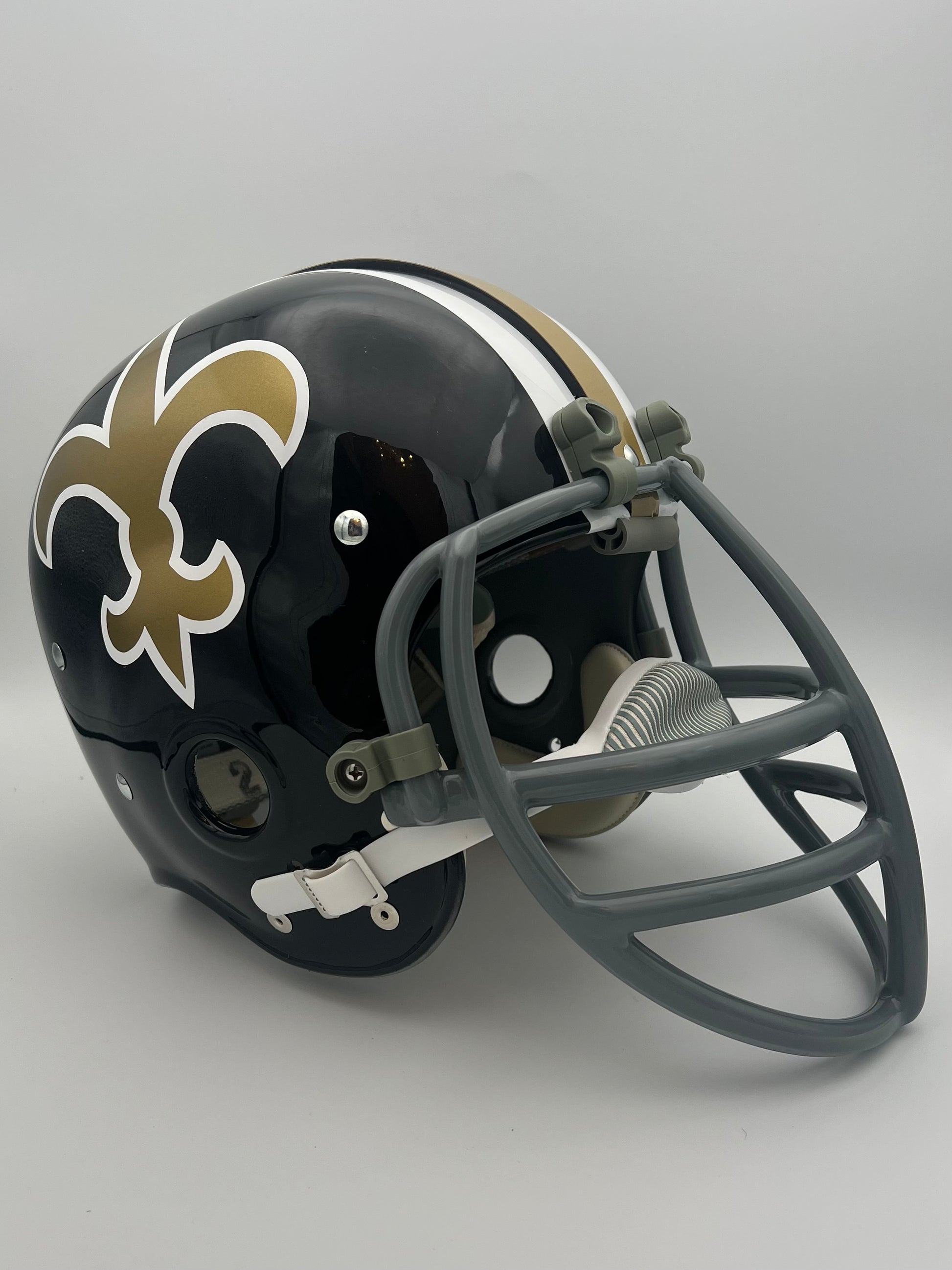 RK Vintage Style 1969 New Orleans Saints Football Helmet Doug Atkinson Sports Mem, Cards & Fan Shop:Game Used Memorabilia:Football-NFL:Helmet WESTBROOKSPORTSCARDS