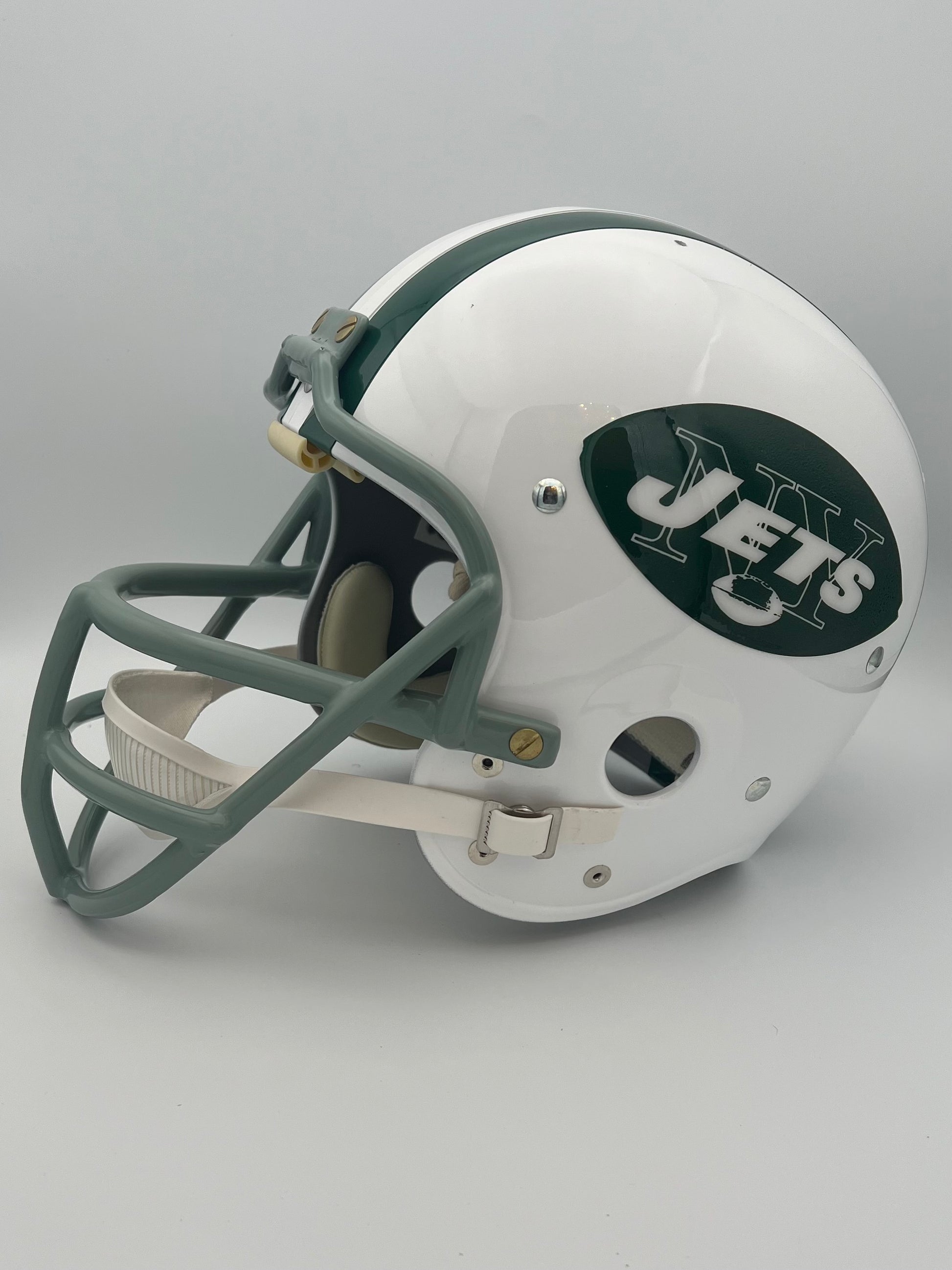 TK2 Vintage Style New York Jets Football Helmet Broadway Joe Willie Namath Sports Mem, Cards & Fan Shop:Game Used Memorabilia:Football-NFL:Helmet WESTBROOKSPORTSCARDS
