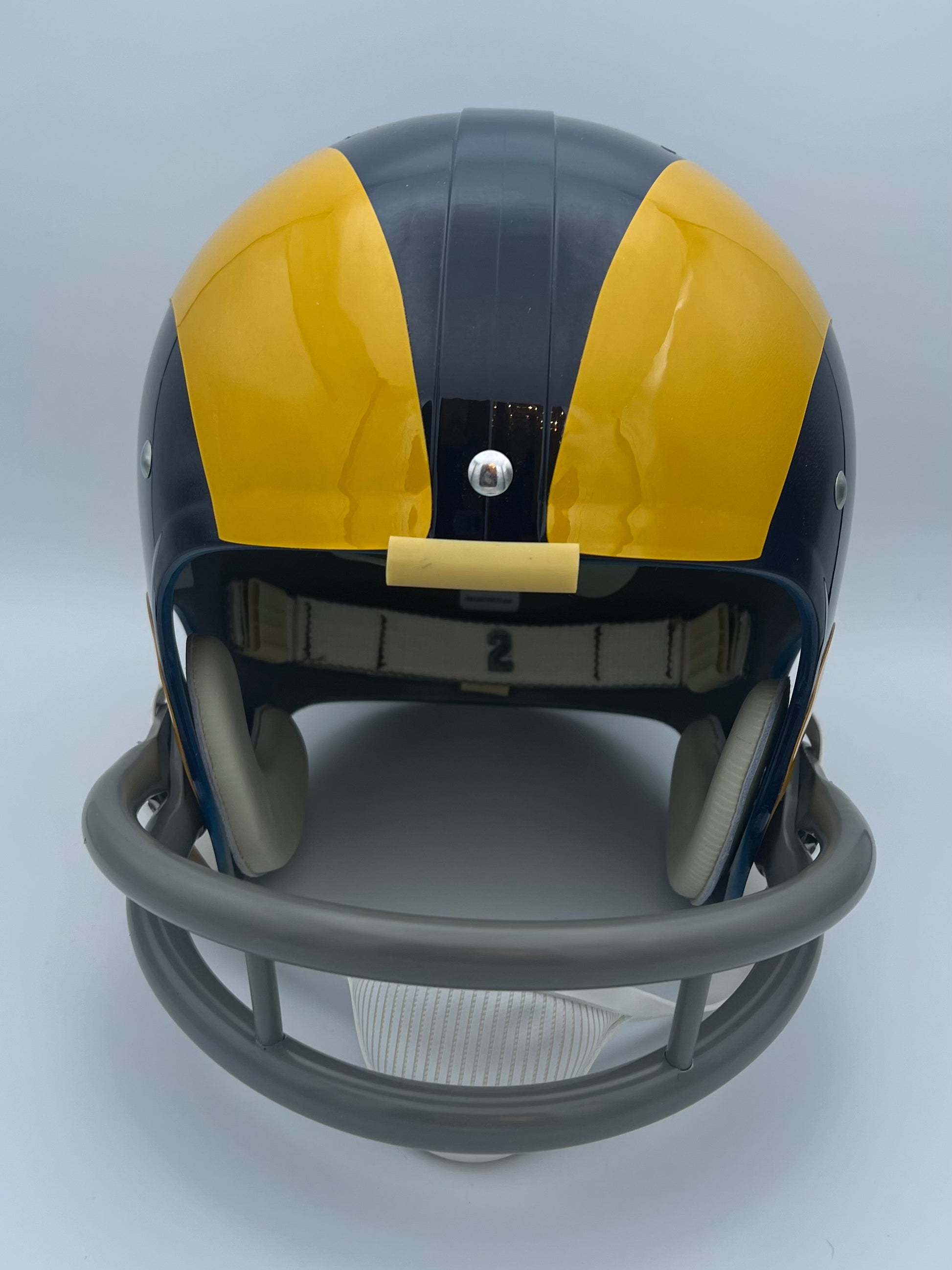 TK2 Style Suspension Football Helmet Custom 1973 Los Angeles Rams 2-Bar Facemask Sports Mem, Cards & Fan Shop:Fan Apparel & Souvenirs:Football-NFL Riddell
