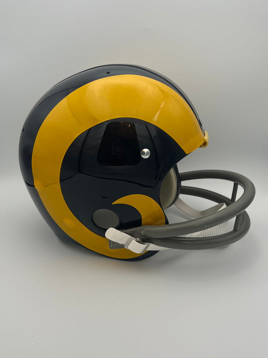TK2 Style Suspension Football Helmet Custom 1973 Los Angeles Rams 2-Bar Facemask Sports Mem, Cards & Fan Shop:Fan Apparel & Souvenirs:Football-NFL Riddell