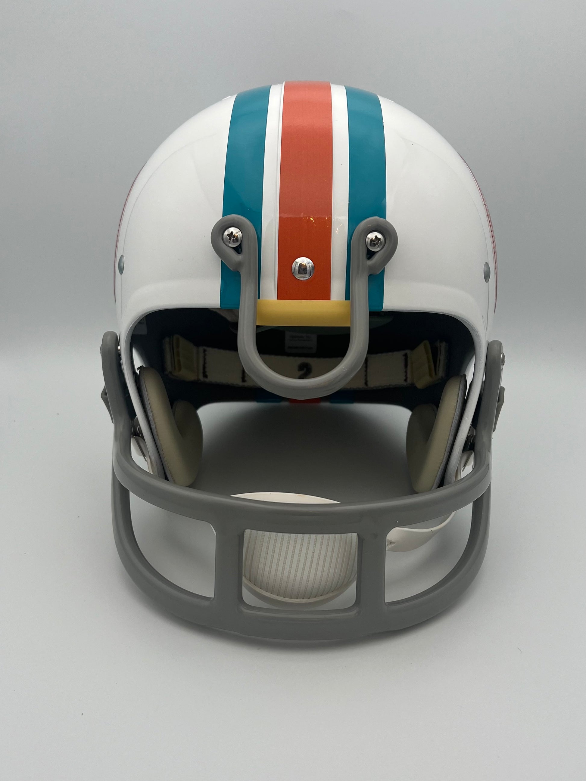 TK2 Style Custom Football Helmet Miami Dolphins Larry Csonka Dungard Facemask Sports Mem, Cards & Fan Shop:Autographs-Original:Football-NFL:Helmets WESTBROOKSPORTSCARDS