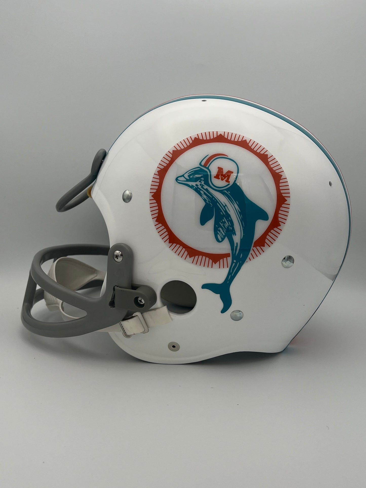TK2 Style Custom Football Helmet Miami Dolphins Larry Csonka Dungard Facemask Sports Mem, Cards & Fan Shop:Autographs-Original:Football-NFL:Helmets WESTBROOKSPORTSCARDS