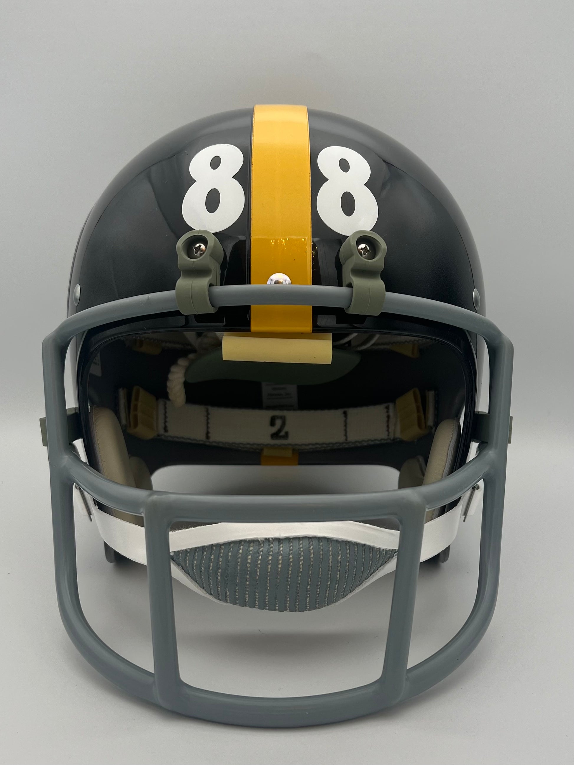 TK2 Style Custom Football Helmet Pittsburgh Steelers Lynn Swann OPO Facemask Sports Mem, Cards & Fan Shop:Autographs-Original:Football-NFL:Helmets WESTBROOKSPORTSCARDS