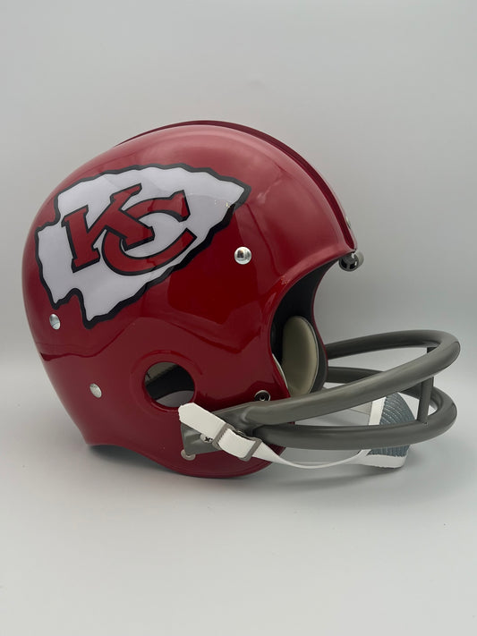 RK Vintage Style Kansas City Chiefs Football Helmet Len Dawson Super Bowl IV 4 Sports Mem, Cards & Fan Shop:Game Used Memorabilia:Football-NFL:Helmet WESTBROOKSPORTSCARDS