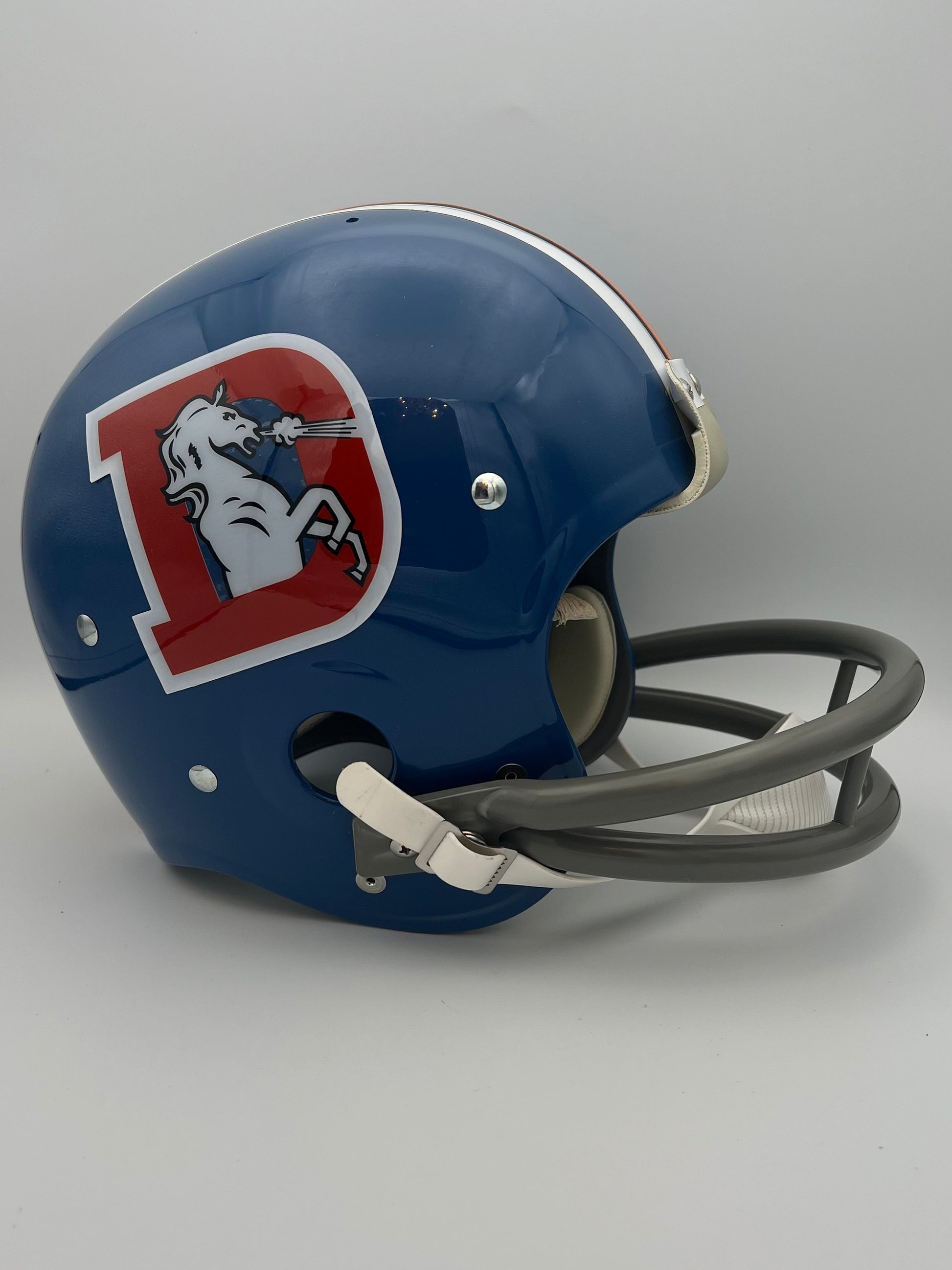 TK2 Style Suspension Football Helmet Custom Denver Broncos Floyd Little Sports Mem, Cards & Fan Shop:Autographs-Original:Football-NFL:Helmets WESTBROOKSPORTSCARDS   