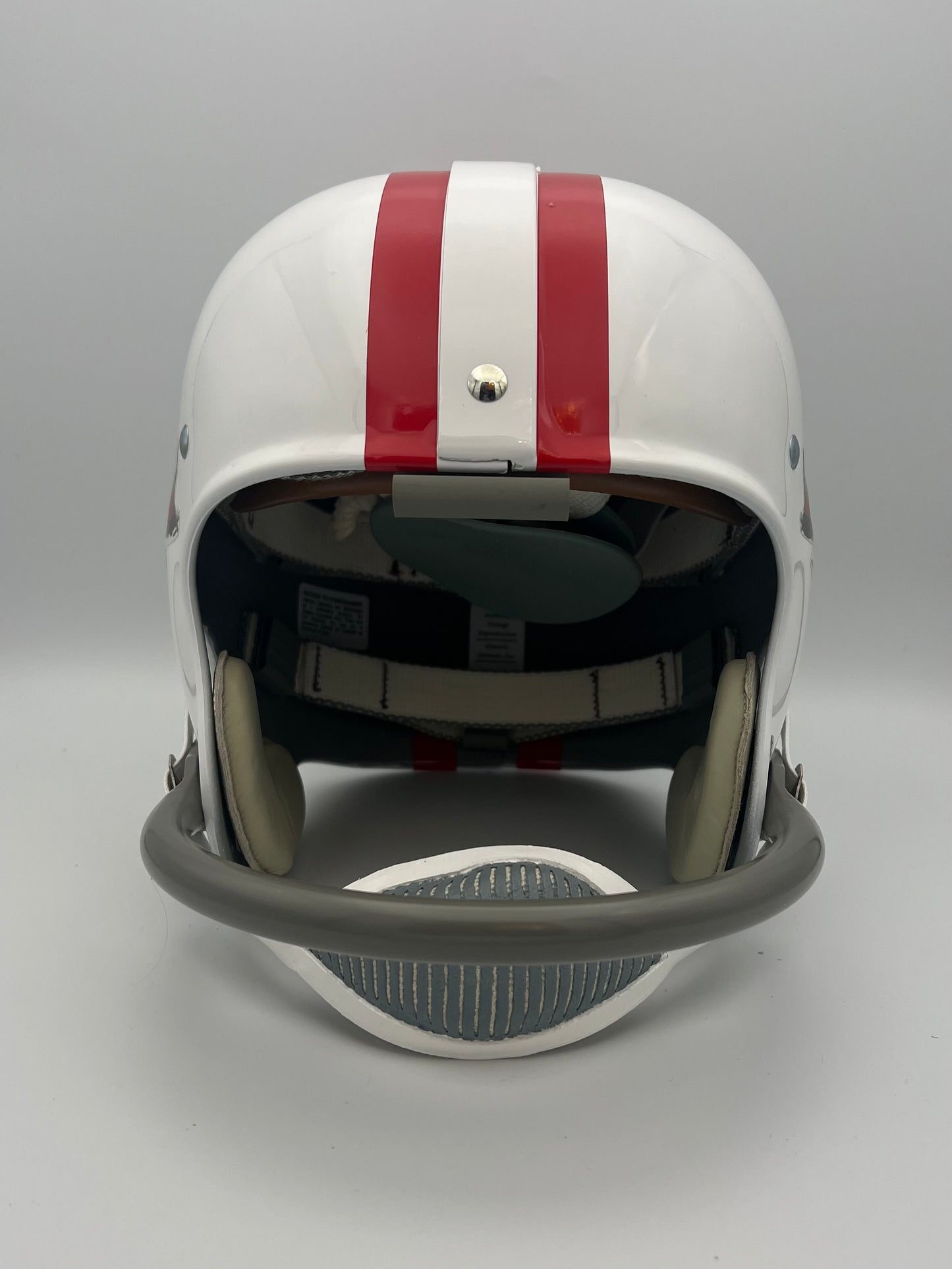 RK2 Style Football Helmet 1961 Boston Patriots Original Cartoon Patriot Logo Sports Mem, Cards & Fan Shop:Autographs-Original:Football-NFL:Helmets WESTBROOKSPORTSCARDS   