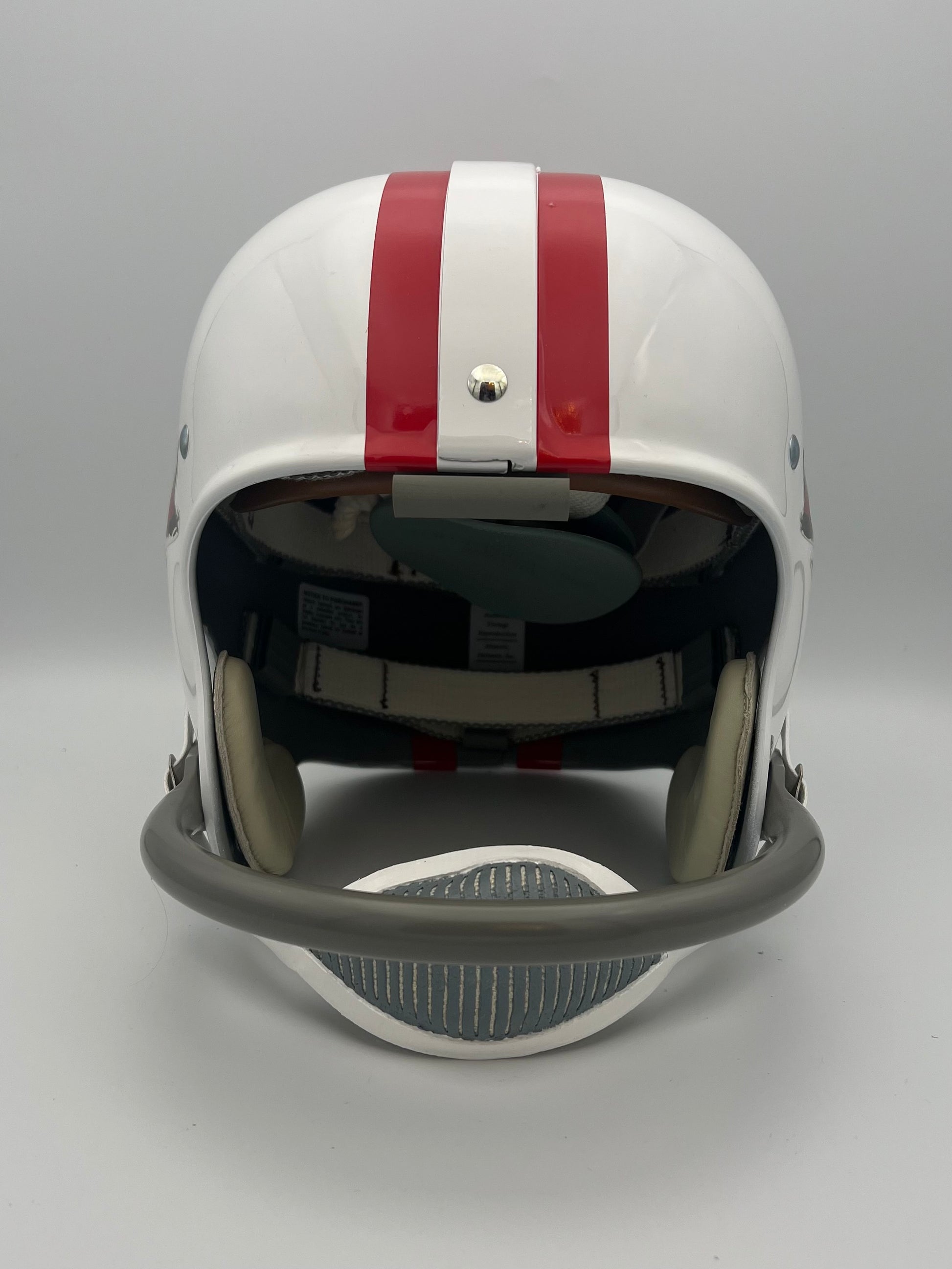 RK2 Style Football Helmet 1961 Boston Patriots Original Cartoon Patriot Logo Sports Mem, Cards & Fan Shop:Autographs-Original:Football-NFL:Helmets WESTBROOKSPORTSCARDS   