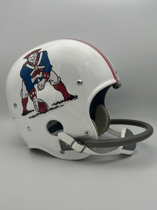 RK2 Style Football Helmet 1961 Boston Patriots Original Cartoon Patriot Logo Sports Mem, Cards & Fan Shop:Autographs-Original:Football-NFL:Helmets WESTBROOKSPORTSCARDS