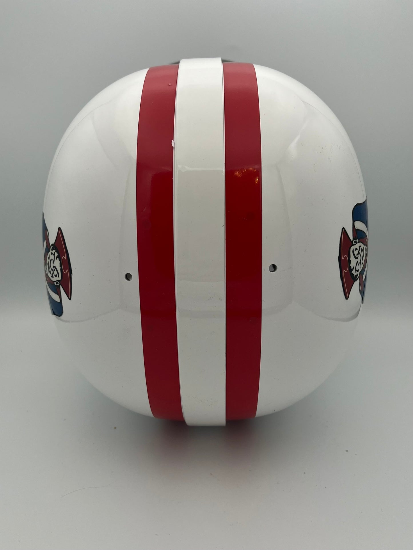 RK2 Style Football Helmet 1961 Boston Patriots Original Cartoon Patriot Logo Sports Mem, Cards & Fan Shop:Autographs-Original:Football-NFL:Helmets WESTBROOKSPORTSCARDS   