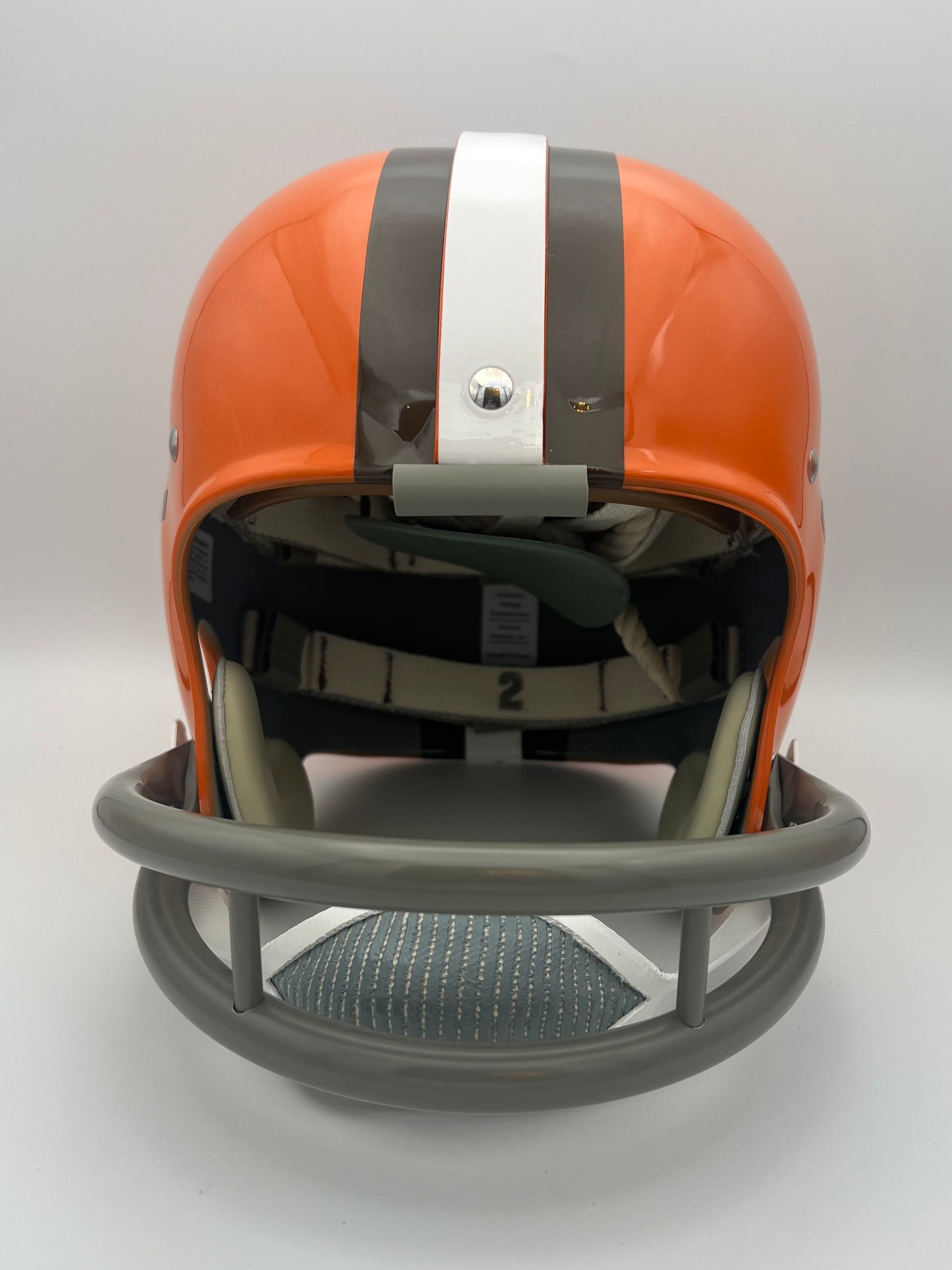 RK Vintage Style Cleveland Browns Suspension Football Helmet Jim Brown Sports Mem, Cards & Fan Shop:Game Used Memorabilia:Football-NFL:Helmet WESTBROOKSPORTSCARDS