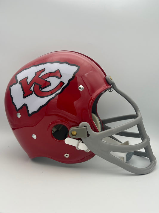 RK Vintage Style Kansas City Chiefs Football Helmet Ed Budde Super Bowl IV 4 Sports Mem, Cards & Fan Shop:Game Used Memorabilia:Football-NFL:Helmet WESTBROOKSPORTSCARDS