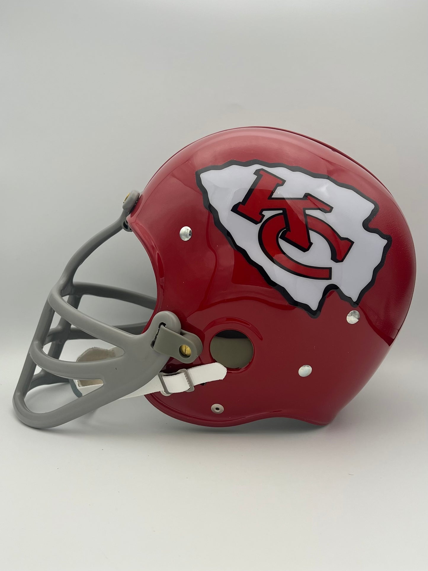 RK Vintage Style Kansas City Chiefs Football Helmet Ed Budde Super Bowl IV 4 Sports Mem, Cards & Fan Shop:Game Used Memorabilia:Football-NFL:Helmet WESTBROOKSPORTSCARDS