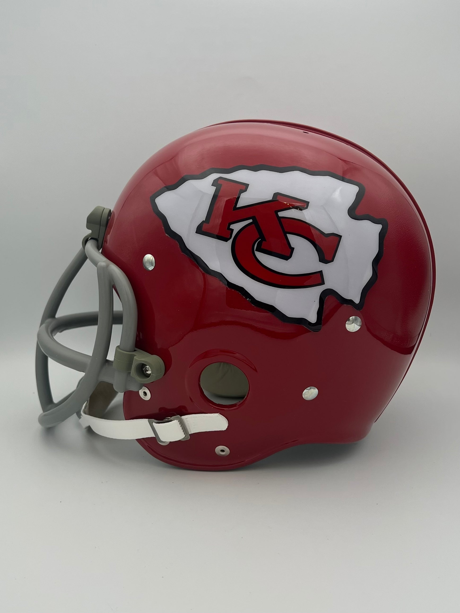 RK Vintage Style Kansas City Chiefs Football Helmet Bobby Bell Super Bowl IV 4 Sports Mem, Cards & Fan Shop:Game Used Memorabilia:Football-NFL:Helmet WESTBROOKSPORTSCARDS