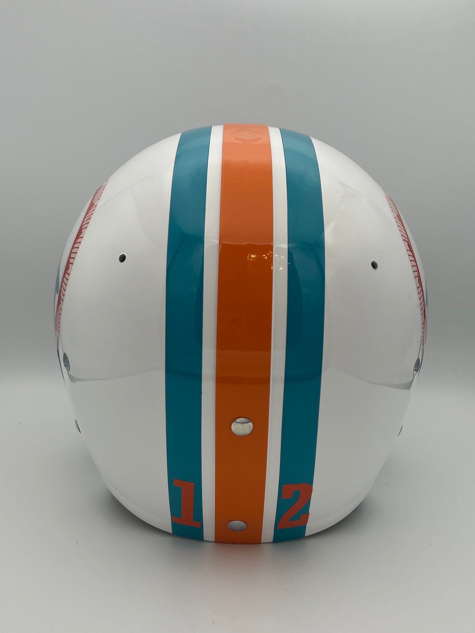TK2 Style Custom Football Helmet Miami Dolphins Bob Griese Dungard Facemask Sports Mem, Cards & Fan Shop:Autographs-Original:Football-NFL:Helmets WESTBROOKSPORTSCARDS