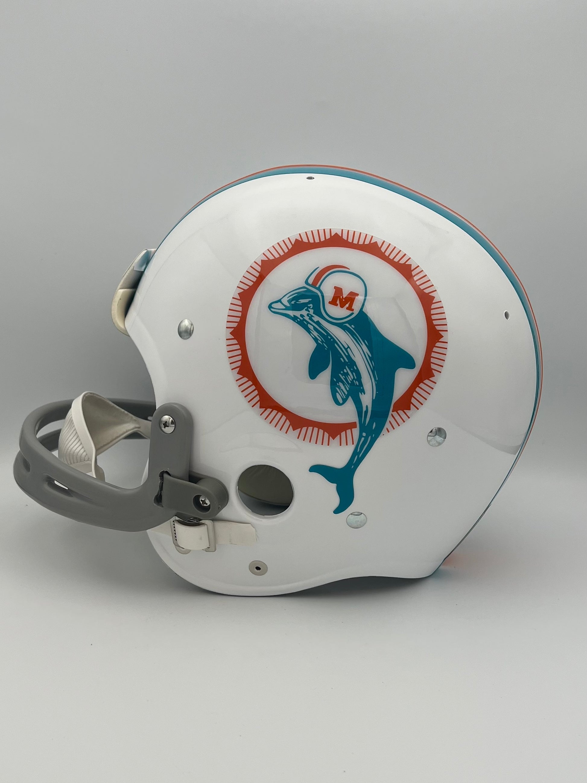TK2 Style Custom Football Helmet Miami Dolphins Bob Griese Dungard Facemask Sports Mem, Cards & Fan Shop:Autographs-Original:Football-NFL:Helmets WESTBROOKSPORTSCARDS