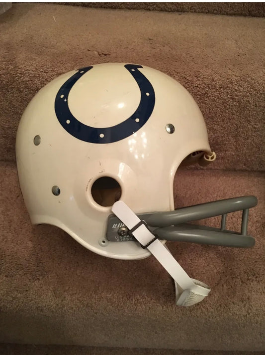 Vintage Riddell Kra-Lite Old Football TK Helmet 1971 Baltimore Colts John Unitas Sports Mem, Cards & Fan Shop:Fan Apparel & Souvenirs:Football-NFL Riddell