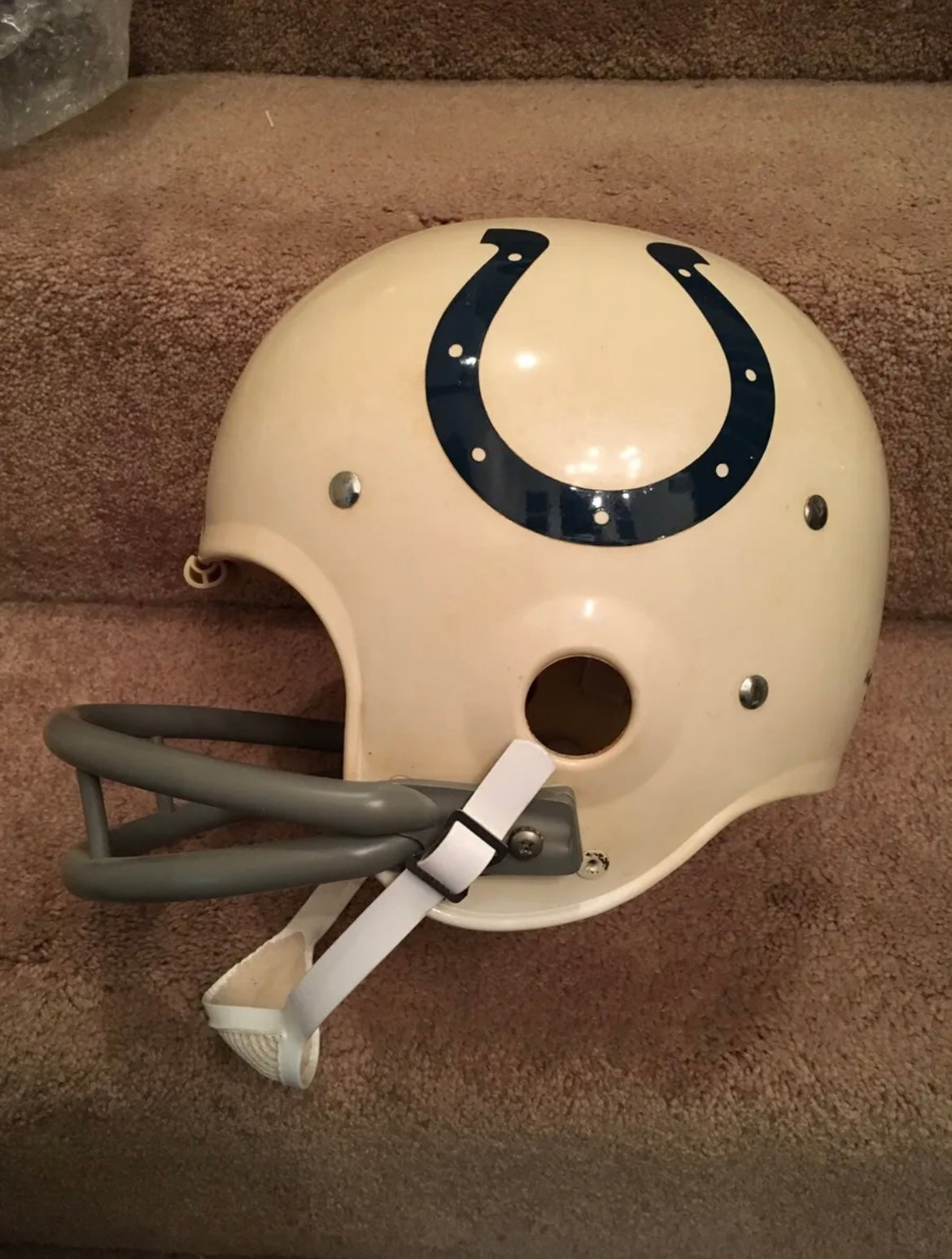 Vintage Riddell Kra-Lite Old Football TK Helmet 1971 Baltimore Colts John Unitas Sports Mem, Cards & Fan Shop:Fan Apparel & Souvenirs:Football-NFL Riddell