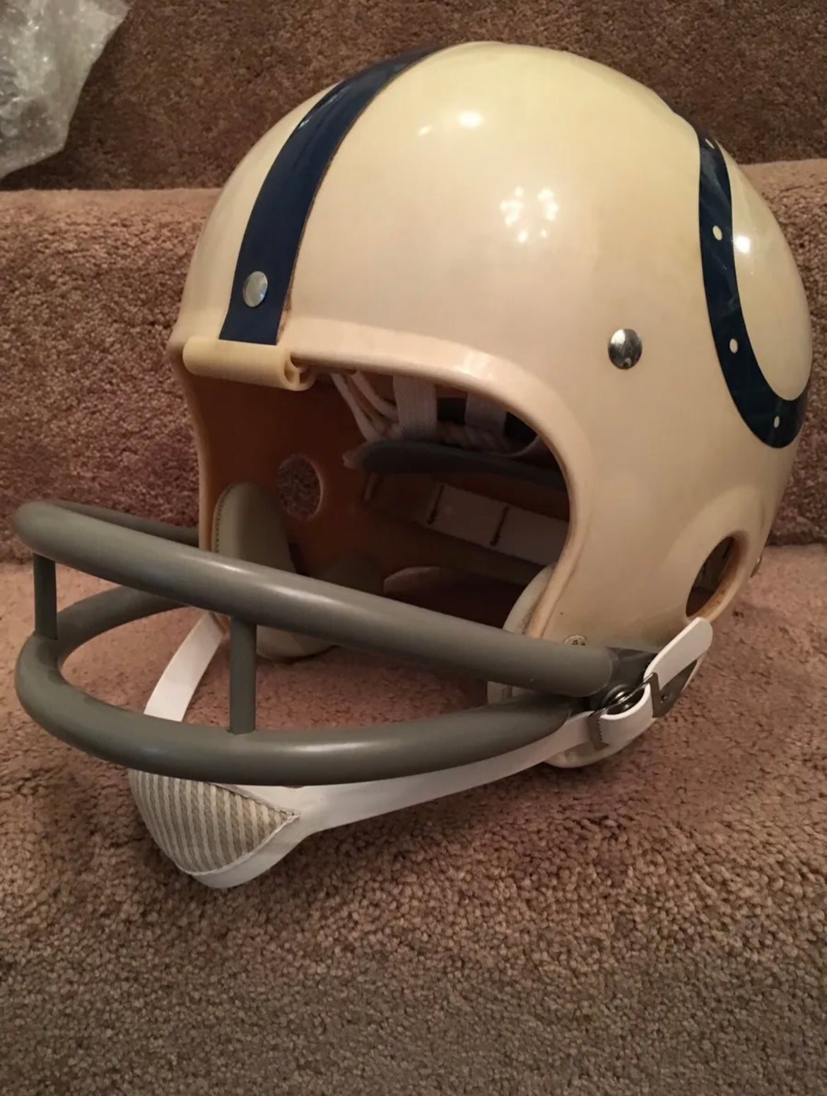 Vintage Riddell Kra-Lite Old Football TK Helmet 1971 Baltimore Colts John Unitas Sports Mem, Cards & Fan Shop:Fan Apparel & Souvenirs:Football-NFL Riddell