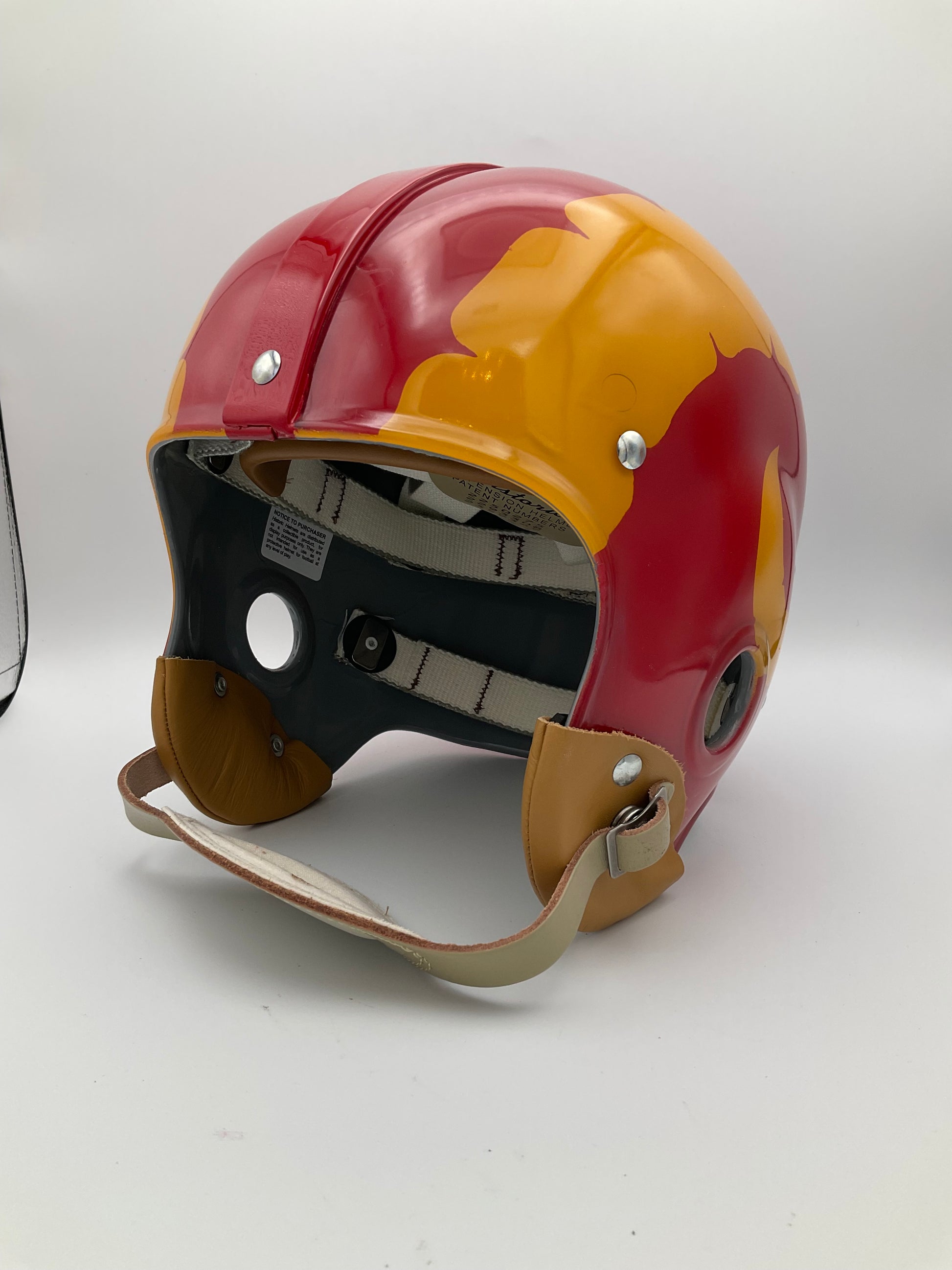 Los Angeles Rams Throwback RT2 Football Helmet 1949 Clear Shell Painted Horns Sports Mem, Cards & Fan Shop:Fan Apparel & Souvenirs:Football-NFL WESTBROOKSPORTSCARDS