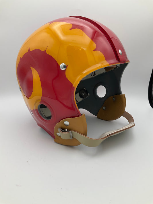 Los Angeles Rams Throwback RT2 Football Helmet 1949 Clear Shell Painted Horns Sports Mem, Cards & Fan Shop:Fan Apparel & Souvenirs:Football-NFL WESTBROOKSPORTSCARDS