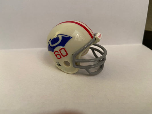 Boston Patriots Riddell NFL Pocket Pro Helmet 1960 Custom Throwback (Patriot Hat Logo) with red #60  WESTBROOKSPORTSCARDS