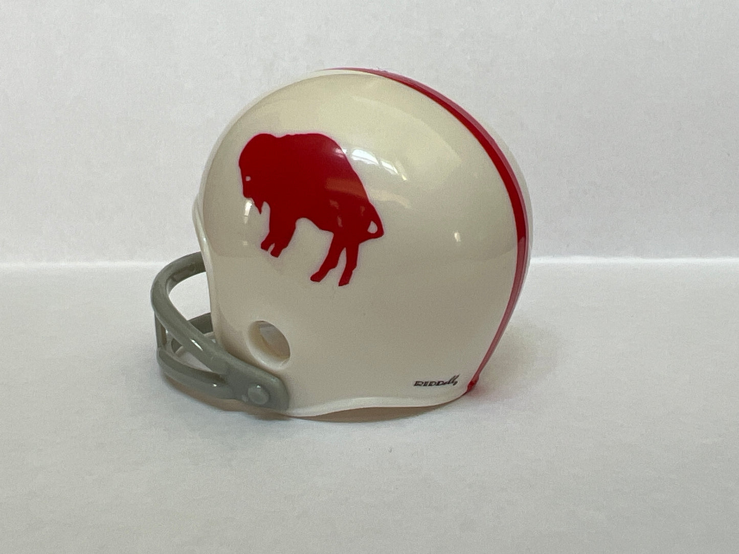 Buffalo Bills Riddell NFL 2-Bar Throwback Pocket Pro Helmet 1963 Throwback (Red Buffalo with one red stripe)  WESTBROOKSPORTSCARDS