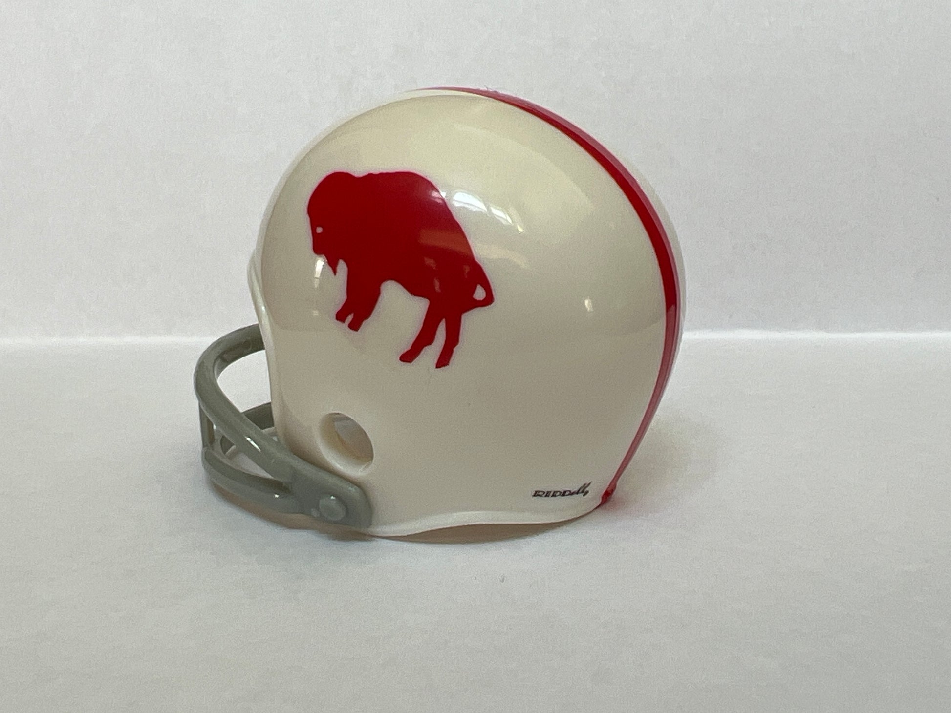 Buffalo Bills Riddell NFL 2-Bar Throwback Pocket Pro Helmet 1963 Throwback (Red Buffalo with one red stripe)  WESTBROOKSPORTSCARDS
