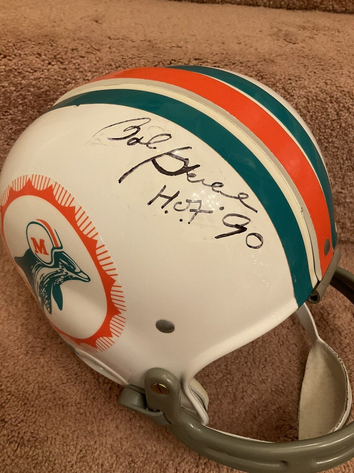 Bob Griese Autographed RK2 Suspension Football Helmet Miami Dolphins  Tri-StarCOA
