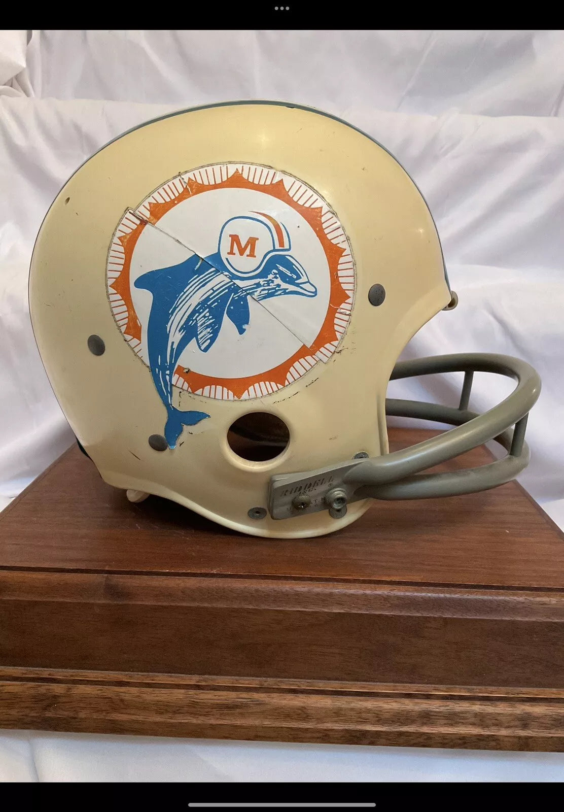 Vintage 1969 Riddell Kra-Lite Football Helmet Miami Dolphins Game Used 1969-72?  WESTBROOKSPORTSCARDS
