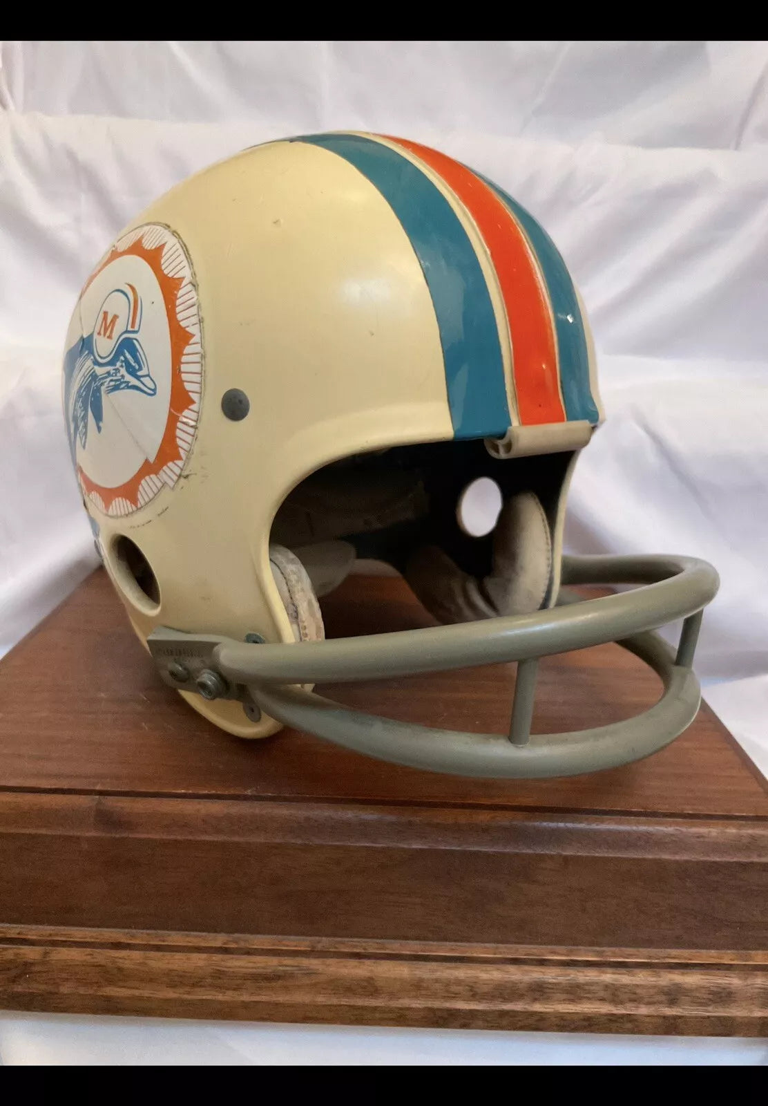 Vintage 1969 Riddell Kra-Lite Football Helmet Miami Dolphins Game Used 1969-72?  WESTBROOKSPORTSCARDS