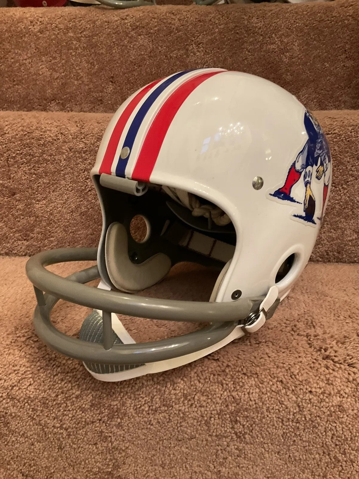 Riddell Kra-Lite RK2 Suspension Football Helmet 1963 Boston Patriots Parilli Sports Mem, Cards & Fan Shop:Fan Apparel & Souvenirs:Football-NFL Riddell
