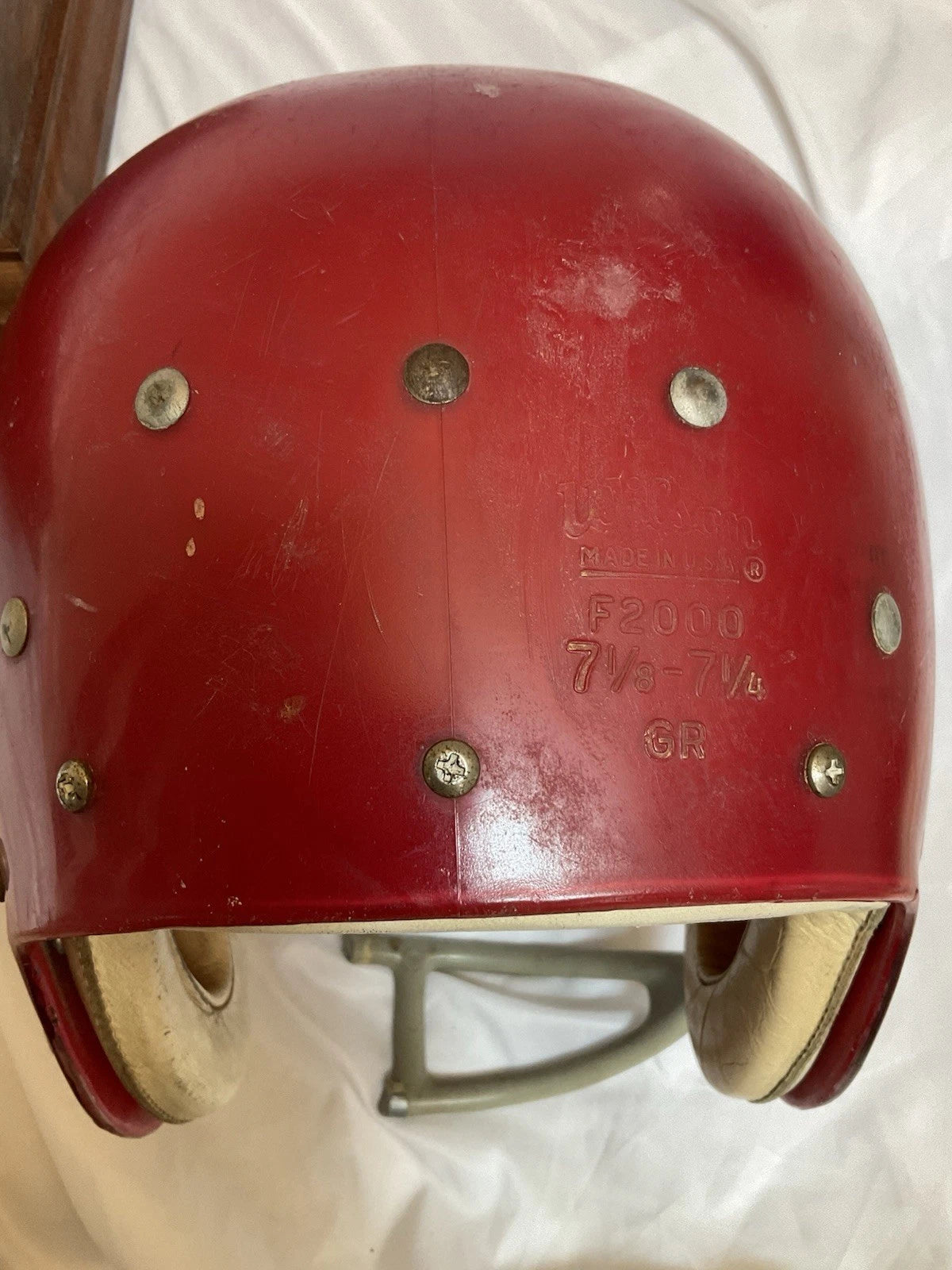 Vintage Clear Shell Wilson F2000 Suspension Football Helmet Size 7 1/4 WESTBROOKSPORTSCARDS