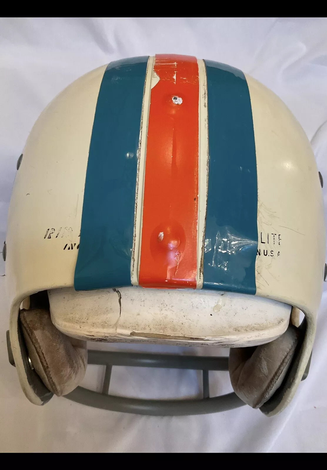 Vintage 1969 Riddell Kra-Lite Football Helmet Miami Dolphins Game Used 1969-72?  WESTBROOKSPORTSCARDS