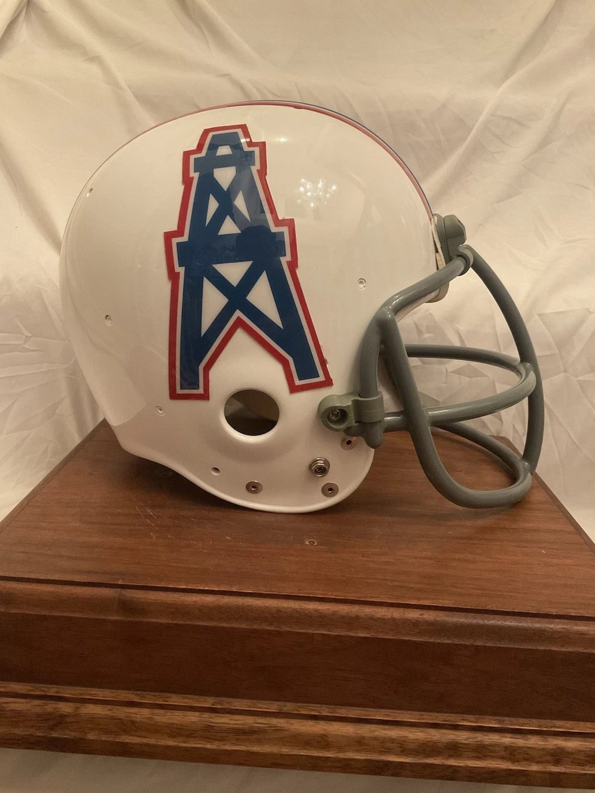 Vintage Riddell PAC Football Helmet Custom 1970s Houston Oilers Earl Campbell WESTBROOKSPORTSCARDS