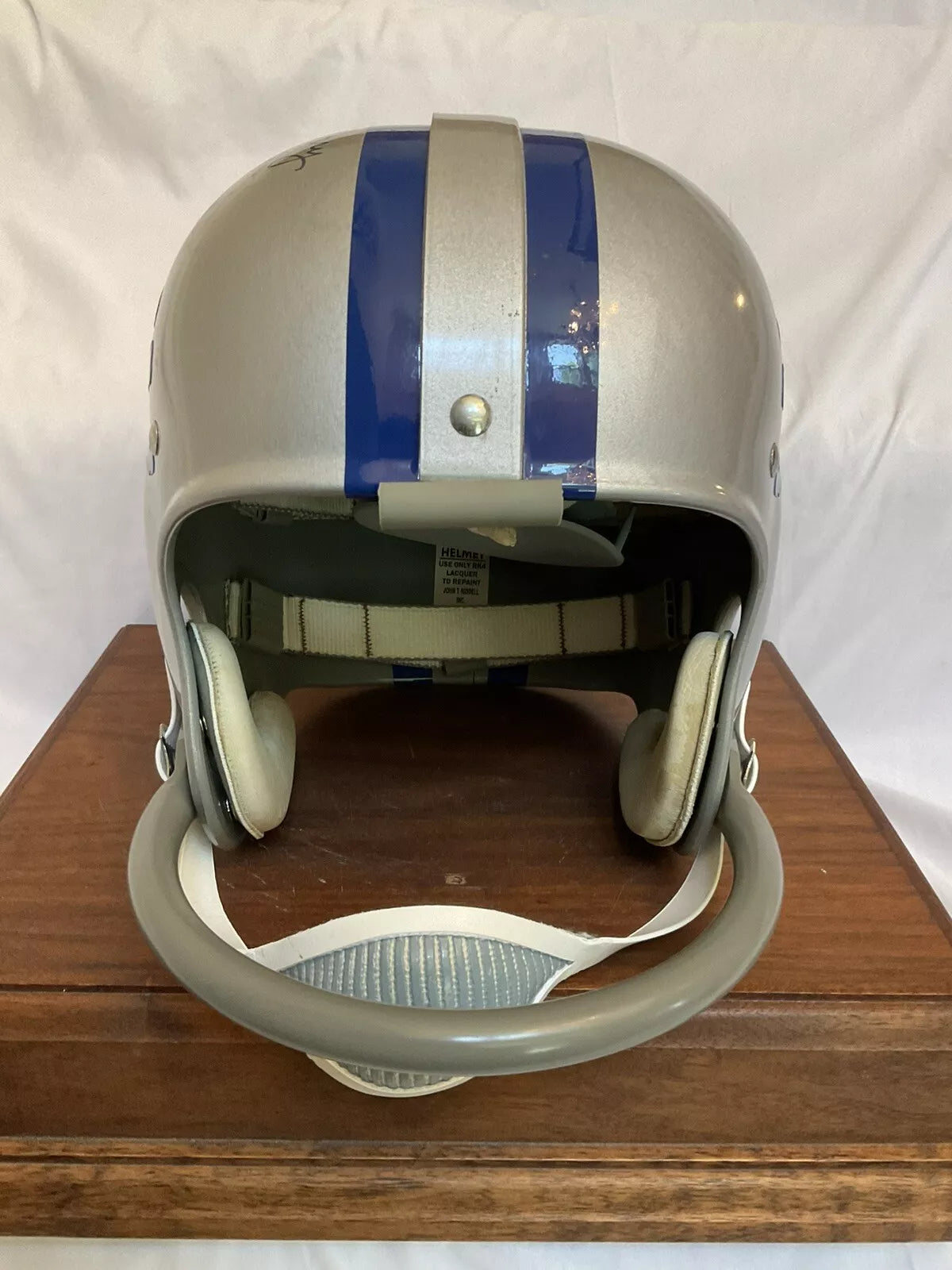 Riddell Kra-Lite RK4 Football Helmet 1962 Detroit Lions Yale Lary Autographed WESTBROOKSPORTSCARDS