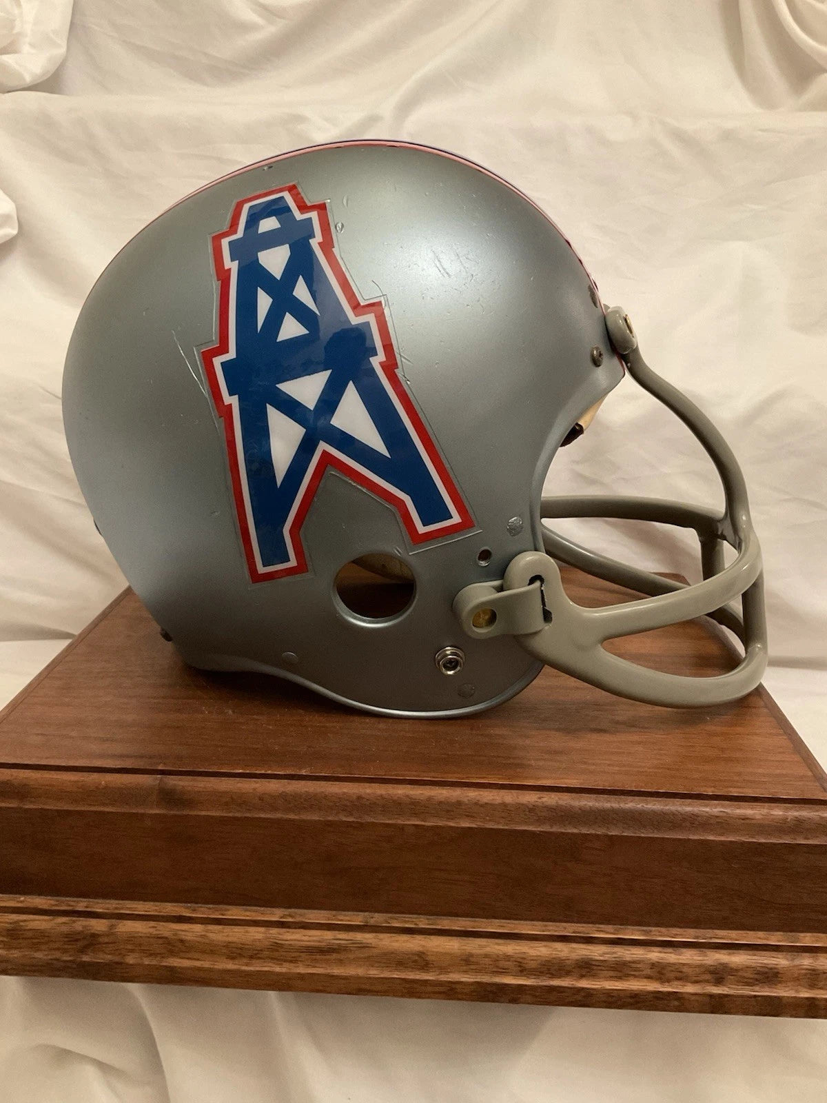 Original Vintage Wilson Football Helmet Custom 1969 - 1970 Houston Oilers
