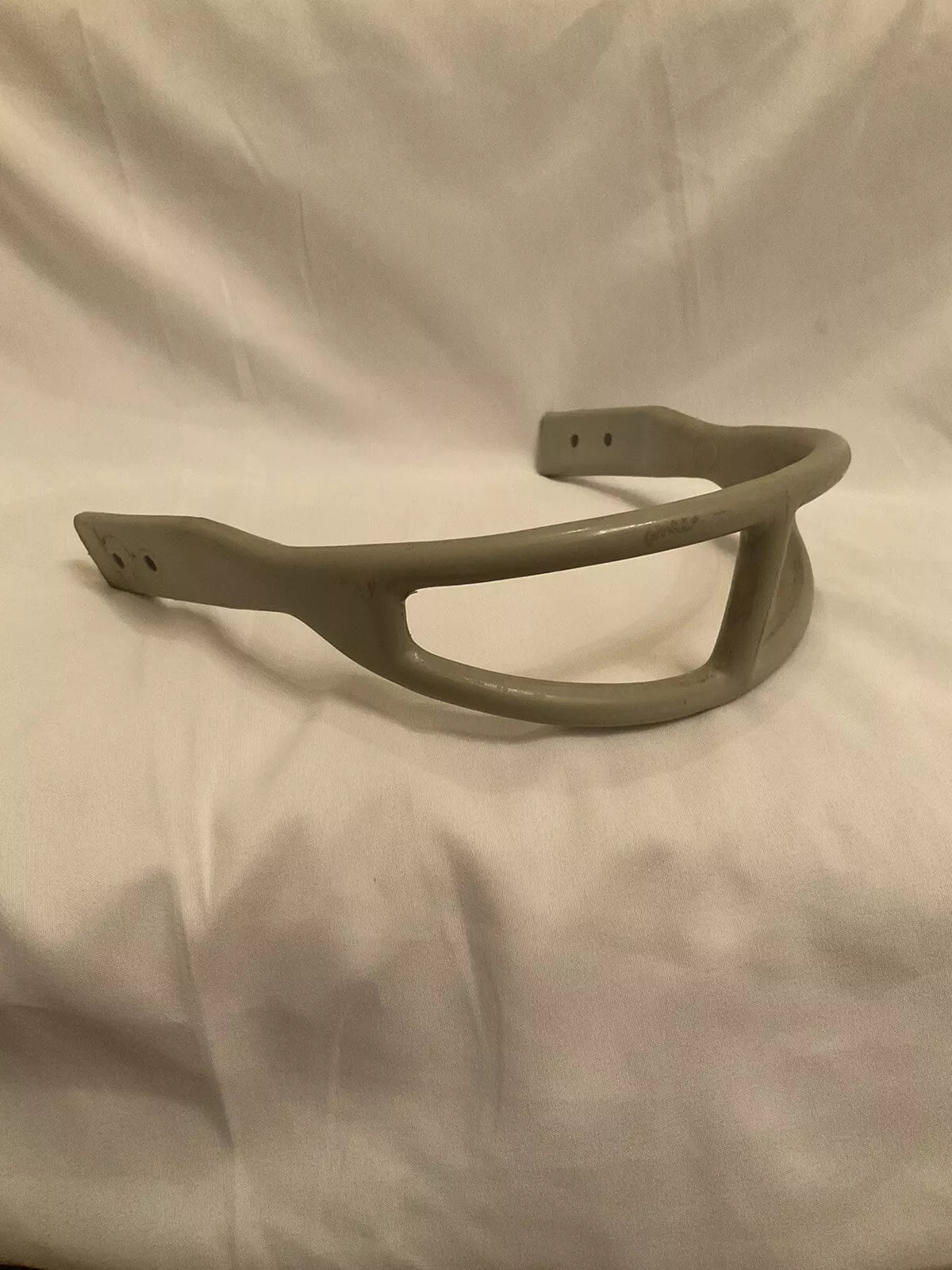 1960's Vintage ORIGINAL GRAY MacGregor 2-Bar Kra-Lite Facemask Suspension Helmet  WESTBROOKSPORTSCARDS