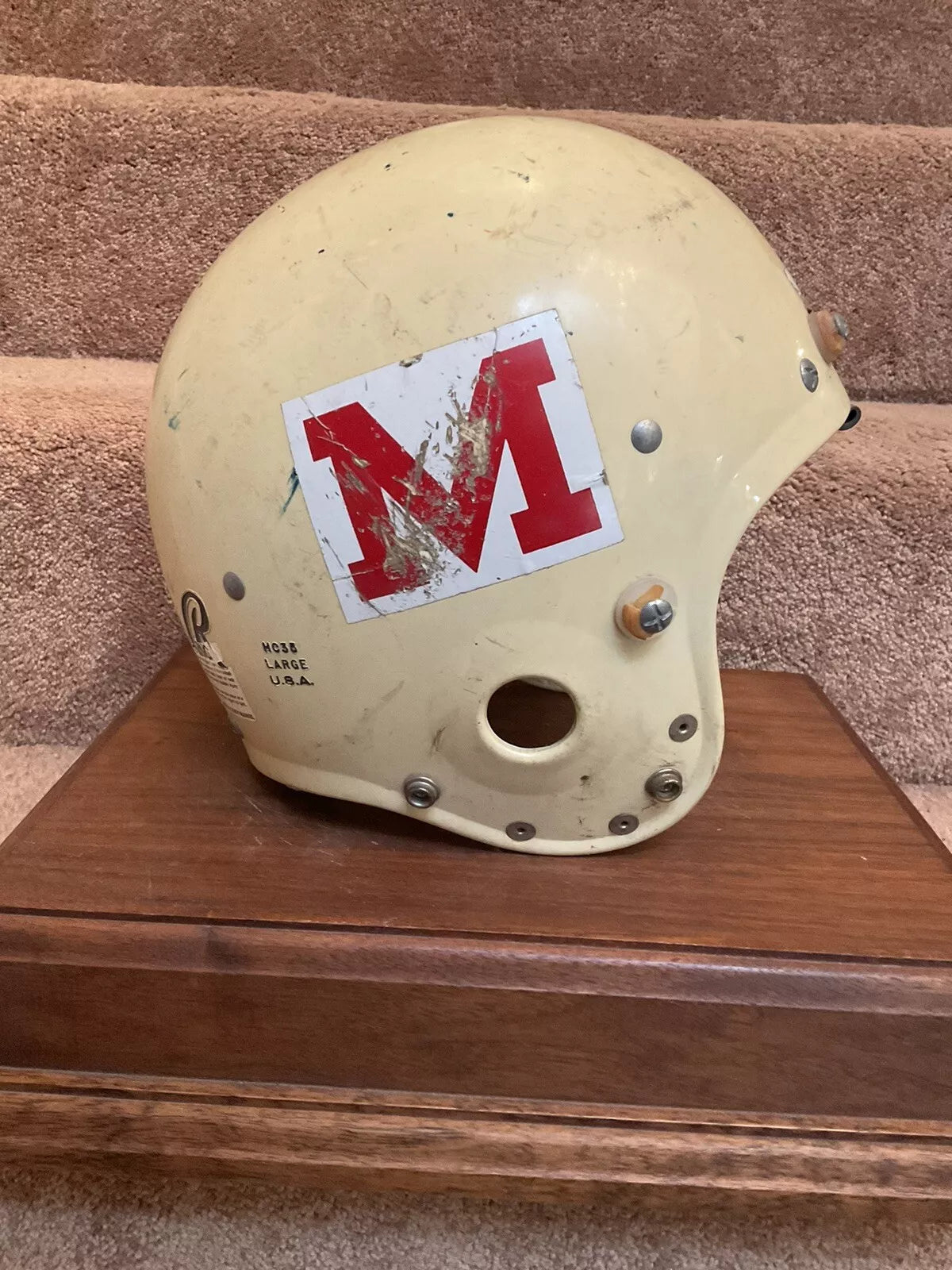 Vintage Original Rawlings HC35 Suspension Large 1983 Football Helmet Rare WESTBROOKSPORTSCARDS